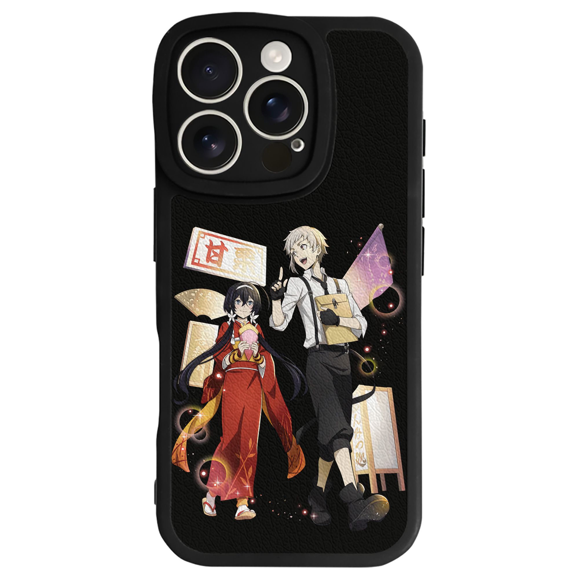（画像用） 文豪ストレイドッグス Bungo Stray Dogs 【iPhone 16シリーズ対応】シリコンスマホケース（レザー調） 材質：シリコン
